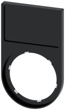 SIEMENS 3SU1900-0AH10-0AA0 Label holder, flat, rounded, black, for labeling plate 17.5x 27 mm