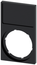 SIEMENS 3SU1900-0AP10-0AA0 Label holder, square frame at the bottom, black, for labeling plate 17.5x 27 mm