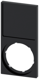 SIEMENS 3SU1900-0AQ10-0AA0 Label holder, square frame at the bottom, black, for labeling plate 27x 27 mm