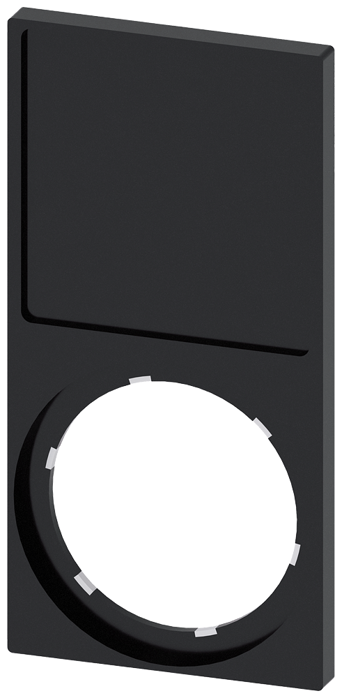 SIEMENS 3SU1900-0AQ10-0AA0 Label holder, square frame at the bottom, black, for labeling plate 27x 27 mm