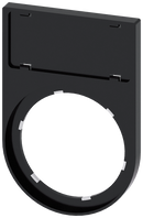 SIEMENS 3SU1900-0AR10-0AA0 Label holder, flat, rounded, black, for labeling plate 12.5x 27 mm