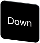SIEMENS 3SU1900-0AF16-0DM0 Labeling plate 22 x 22 mm, label black, labeling: Down