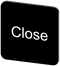 SIEMENS 3SU1900-0AF16-0DX0 Labeling plate 22 x 22 mm, label black, labeling: Close