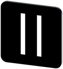 SIEMENS 3SU1900-0AF16-0QC0 Labeling plate 22x22 mm, black label, icon: II*