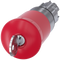 SIEMENS 3SU1050-1HX20-0AA0 Emergency stop mushroom pushbutton, 22 mm, round, metal, high gloss, red, with IKON lock