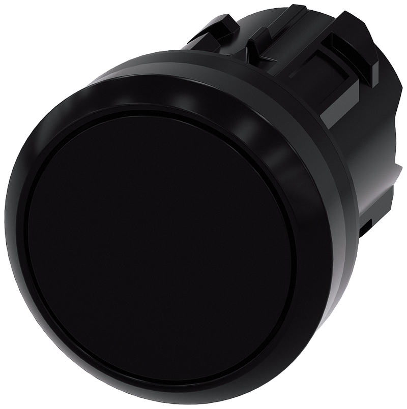 SIEMENS 3SU1000-0AB10-0AA0 Pushbutton, 22 mm, round, plastic, black, button