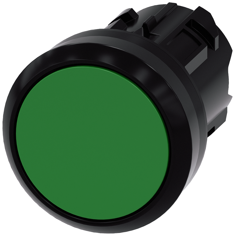 SIEMENS 3SU1000-0AA40-0AA0 Pushbutton, 22 mm, round, plastic, green, button