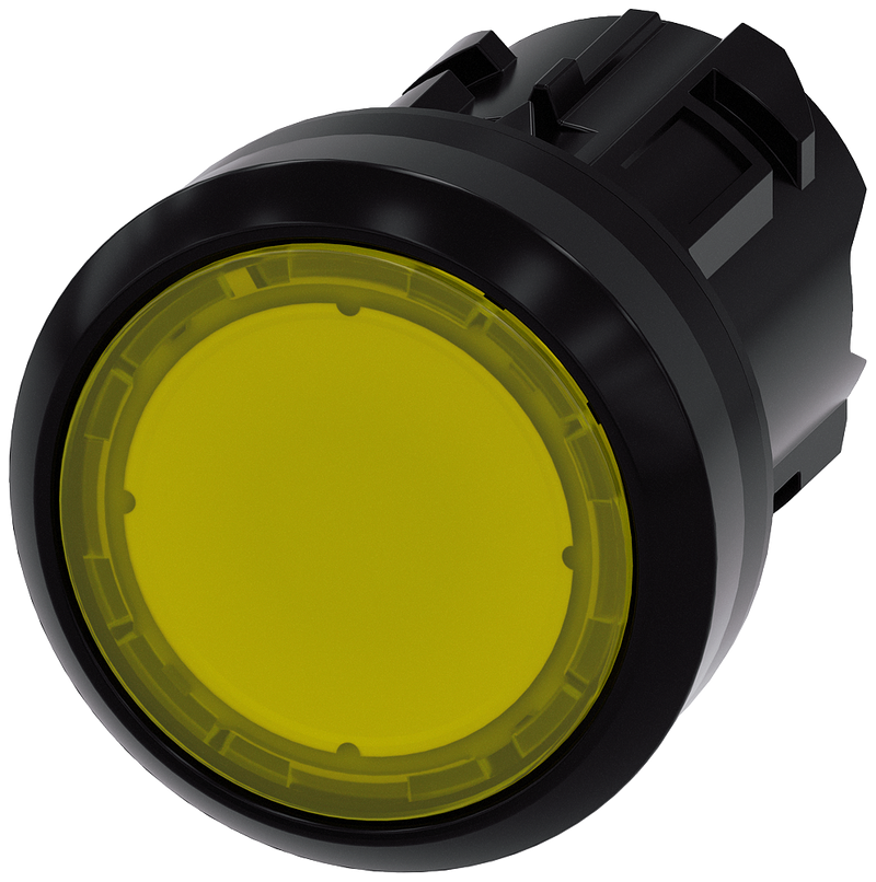 SIEMENS 3SU1001-0AB30-0AA0 Pushbutton, illuminated, 22 mm, round, plastic, yellow, button