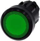 SIEMENS 3SU1001-0AD40-0AA0 Pushbutton, illuminated, as indicator light, 22 mm, round, plastic, green