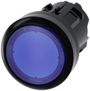 SIEMENS 3SU1001-0AD50-0AA0 Pushbutton, illuminated, as indicator light, 22 mm, round, plastic, blue