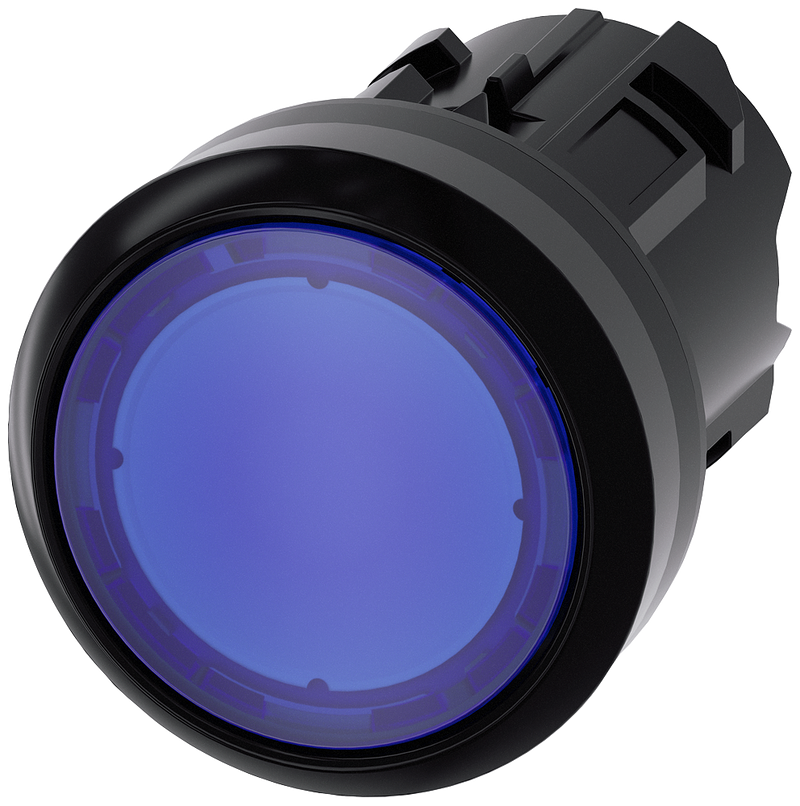 SIEMENS 3SU1001-0AA50-0AA0 Pushbutton, illuminated, 22 mm, round, plastic, blue, button