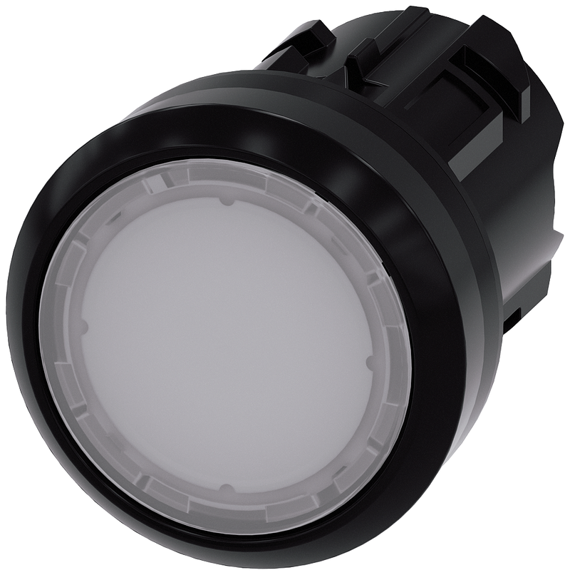 SIEMENS 3SU1001-0AB60-0AA0 Pushbutton, illuminated, 22 mm, round, plastic, white, button