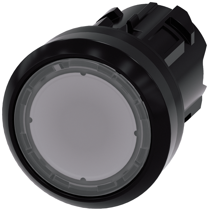 SIEMENS 3SU1001-0AA70-0AA0 Pushbutton, illuminated, 22 mm, round, plastic, clear, button