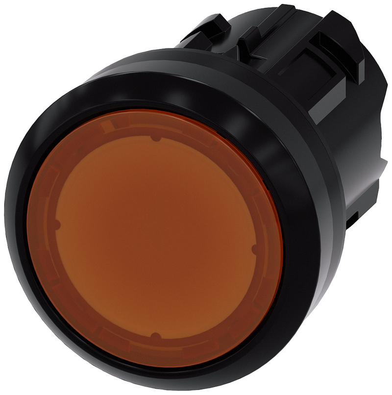 SIEMENS 3SU1001-0AB00-0AA0 Pushbutton, illuminated, 22 mm, round, plastic, amber, button