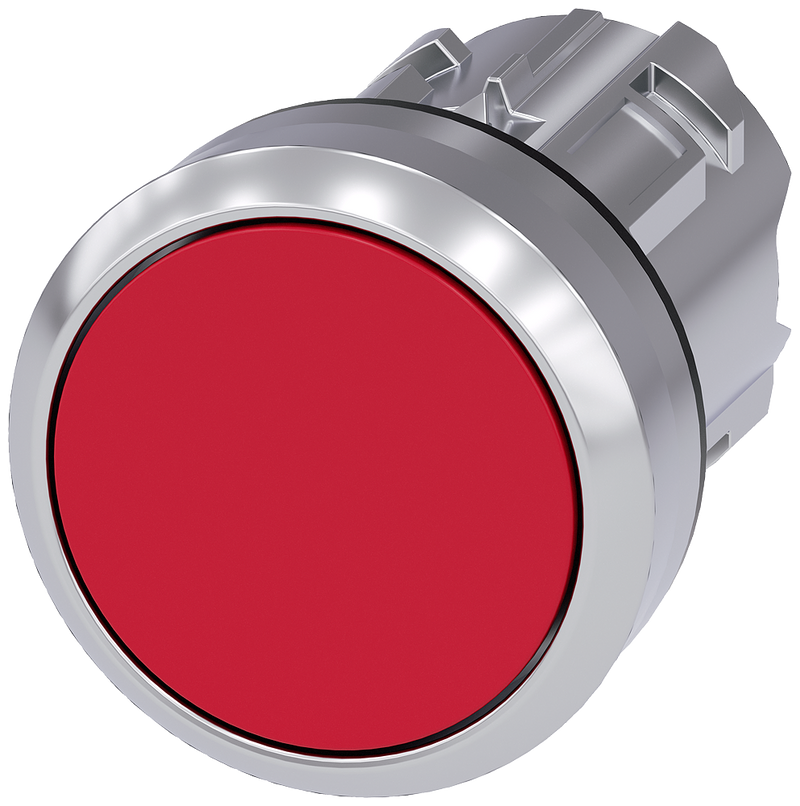 SIEMENS 3SU1050-0AB20-0AA0 Pushbutton, 22 mm, round, metal, high gloss, red, button