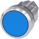 SIEMENS 3SU1050-0AA50-0AA0 Pushbutton, 22 mm, round, metal, high gloss, blue, button