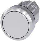 SIEMENS 3SU1050-0AA60-0AA0 Pushbutton, 22 mm, round, metal, high gloss, white, button