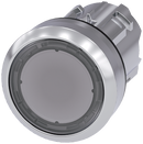 SIEMENS 3SU1051-0AB70-0AA0 Pushbutton, illuminated, 22 mm, round, metal, high gloss, clear, button