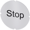 SIEMENS 3SU1900-0AB71-0DS0 Inscription plate for illuminated pushbutton, round, milky, labeling: Stop