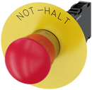 SIEMENS 3SU1150-1HB20-1FH0 Emergency stop mushroom pushbutton, 22 mm, round, metal, high gloss, red, 1 NO + 1 NC