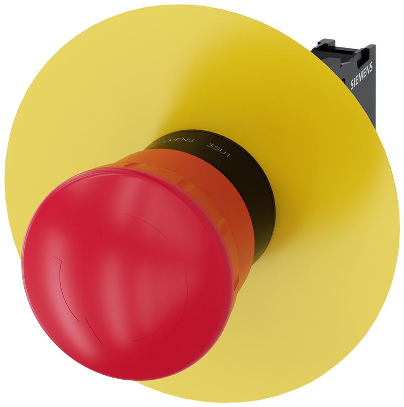 SIEMENS 3SU1100-1HB20-1CF0 Emergency stop mushroom pushbutton, 22 mm, round, plastic, red, 1 NC