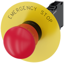 SIEMENS 3SU1100-1HB20-1FG0 Emergency stop mushroom pushbutton, 22 mm, round, plastic, red, 1 NO + 1 NC