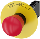 SIEMENS 3SU1100-1HB20-1FH0 Emergency stop mushroom pushbutton, 22 mm, round, plastic, red, 1 NO + 1 NC