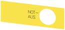 SIEMENS 3SU1900-0BE31-0AS0 Backing plate for emergency stop mushroom pushbutton, yellow, inscription: Not-Halt