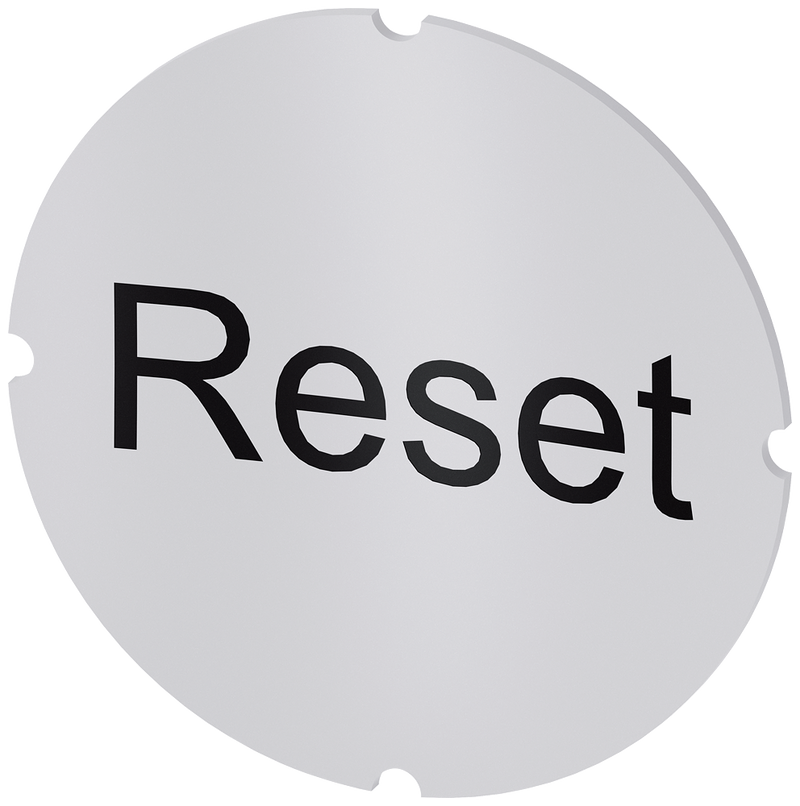 SIEMENS 3SU1900-0AB71-0DU0 Inscription plate for illuminated pushbutton, round, milky, labeling: Reset