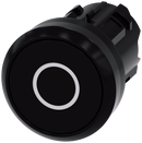 SIEMENS 3SU1000-0AB10-0AD0 Pushbutton, 22 mm, round, plastic, black, labeling: O, button