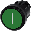 SIEMENS 3SU1000-0AB40-0AC0 Pushbutton, 22 mm, round, plastic, green, labeling: I, button