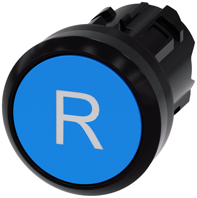 SIEMENS 3SU1000-0AB50-0AR0 Pushbutton, 22 mm, round, plastic, blue, labeling: R, button