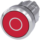 SIEMENS 3SU1050-0AB20-0AD0 Pushbutton, 22 mm, round, metal, high gloss, red, labeling: O, button