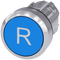 SIEMENS 3SU1050-0AB50-0AR0 Pushbutton, 22 mm, round, metal, high gloss, blue, labeling: R, button