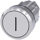 SIEMENS 3SU1050-0AB60-0AC0 Pushbutton, 22 mm, round, metal, high gloss, white, labeling: I, button