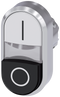 SIEMENS 3SU1051-3BB61-0AK0 Twin pushbutton, illum., 22 mm, round, metal, high gloss, white: I, black: O