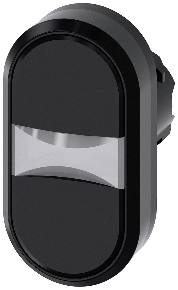 SIEMENS 3SU1000-3AB11-0AA0 Twin pushbutton, 22 mm, round, plastic, black, black