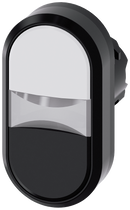 SIEMENS 3SU1000-3AB61-0AA0 Twin pushbutton, 22 mm, round, plastic, white, black