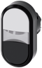 SIEMENS 3SU1000-3AB61-0AA0 Twin pushbutton, 22 mm, round, plastic, white, black