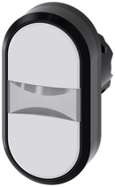 SIEMENS 3SU1001-3AB66-0AA0 Twin pushbutton, illuminated, 22 mm, round, plastic, white, white