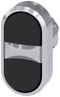 SIEMENS 3SU1050-3AB11-0AA0 Twin pushbutton, 22 mm, round, metal, high gloss, black, black