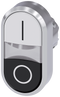 SIEMENS 3SU1051-3AB61-0AK0 Twin pushbutton, illum., 22 mm, round, metal, high gloss, white: I, black: O