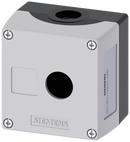 SIEMENS 3SU1801-0AA00-0AB1 Enclosure for command devices, 22 mm, round, plastic, gray, 1 command point