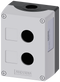 SIEMENS 3SU1802-0AA00-0AB1 Enclosure for command devices, 22 mm, round, plastic, gray, 2 command points