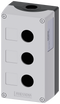 SIEMENS 3SU1803-0AA00-0AB1 Enclosure for command devices, 22 mm, round, plastic, gray, 3 command points
