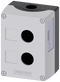 SIEMENS 3SU1852-0AA00-0AB1 Enclosure for command devices, 22 mm, round, metal, gray, 2 command points