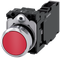 SIEMENS 3SU1150-0AB20-1FA0 Pushbutton, 22 mm, round, metal, high gloss, red, button, 1 NO + 1 NC