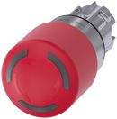 SIEMENS 3SU1051-1GB20-0AA0 Emergency stop mushroom pushbutton, illuminated, 22 mm, round, metal, high gloss, red, 30 mm