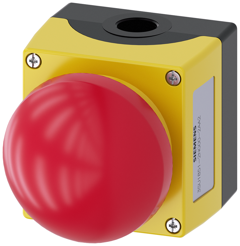 SIEMENS 3SU1851-2NG00-2AA2 Enclosure for command devices 22 mm round, enclosure material metal enclosure top part yellow