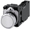 SIEMENS 3SU1150-0AB60-1FA0 Pushbutton, 22 mm, round, metal, high gloss, white, button, 1 NO + 1 NC